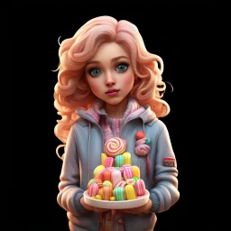 candy girl teenager, 3d,