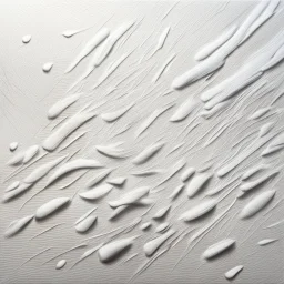 Hyper Realistic White Acrylic Brush Patches Texture on Canvas