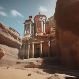 Petra + Ürdün, photo realistic, unreal engine