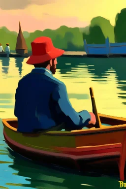 Hopper style, Bob Dylan paints his masterpiece, Monet colors