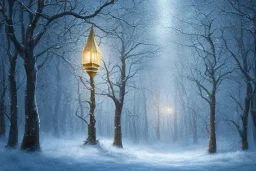 FOREST LANTERN WINTER PATH FALL