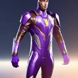 Cosmos super hero, purple costume,4k image, full body man