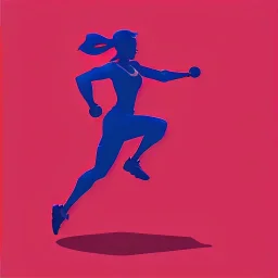 a logo for an application of music for sport and workout running