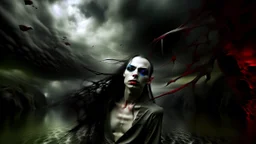 Surrealism. Vampire. Stormy