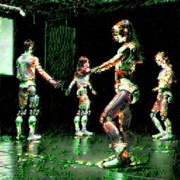 dancers looking at AI dancing