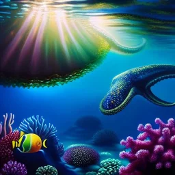 Ultra detailed fullbody Portrait in oil on canvas of underwater 'Kingdom of the Kraken',extremely detailed digital painting, extremely detailed face, crystal clear eyes, mystical colors ,perfectly centered image, perfect composition, rim light, beautiful lighting,masterpiece ,8k, stunning scene, raytracing, anatomically correct, in the style of KyuYong Eom and Steve Jung and robert e howard and Wizyakuza and Simon Bisley.