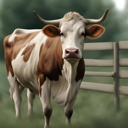 A photorealistic cow