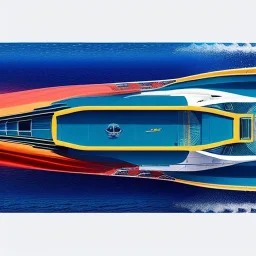 fullbody Drawing of 'sketch of SUperBoat',intricate detail,andrea bonelli,Kilian Eng,Ohrai,evan lee,Aleksandr Sidelnikov,KyuYong Eom,three quarters frontal aerial view,toned colors,16k