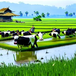 balapan sapi di sawah