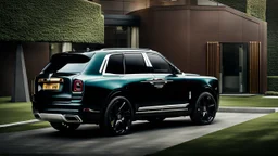 rolls royce cullinan gangs edition, desktop wallpaper, 4K, Cinematic, rear view