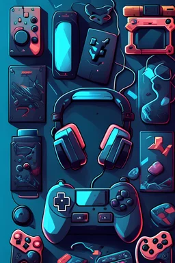 background for showing Gaming accessories