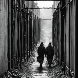 C’est nous qui brisons les barreaux des prisons pour nos frères, La haine à nos trousses et la faim qui nous pousse, la misère… Il y a des pays où les gens au creux du lit font des rêves Ici, nous, vois-tu nous on marche et nous on tue, nous on crève…