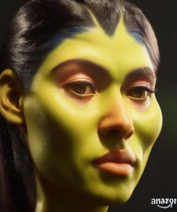 portriate of beautiful amazon girl na'vi warrior,volumetric lighting, particals, intricate detail,realistc, close up