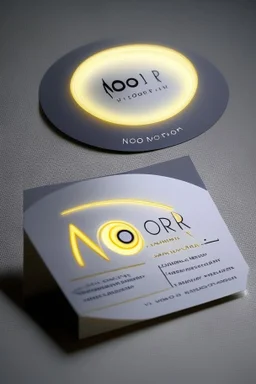 Circular business card for light printing house named Noor.
