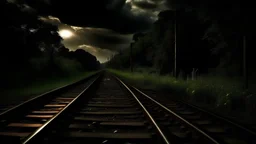 On that night the skies flee from the humidity that fades the trails of the forgotten railways in the breeze of the shadows.