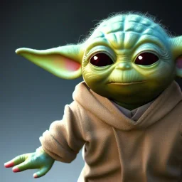 Chibi yoda, pixar 2022, modern Disney style, octane render