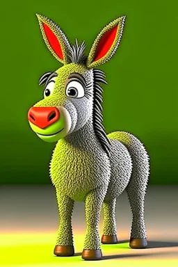 Cute donkey 3D