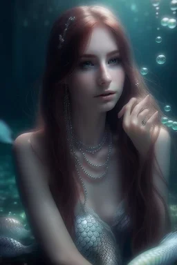 mermaid royal withe shining pearl ethereal blur