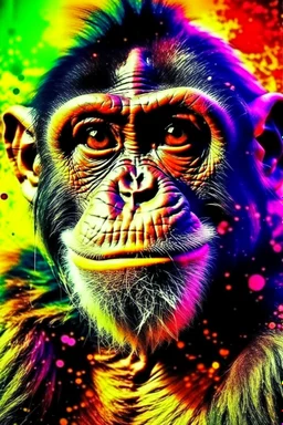 Show me monkey in love but in acid styl, more in love and more , more, but more than more