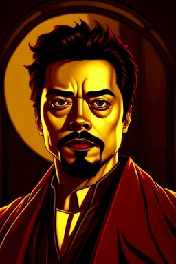 Portrait of Tony Stark, from One Piece manga; Caravaggio style