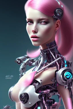 cyborg, pink hair, sexy, perfekt, real, dream