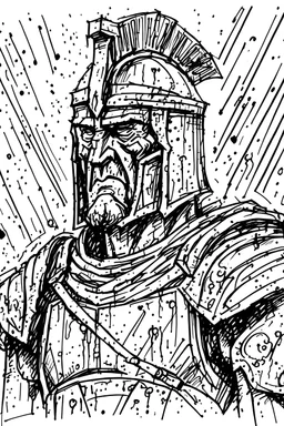 Gladiator illustration ink