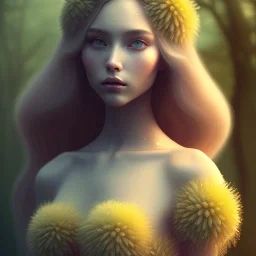 daisy beautiful girl,utra realistic,highly detailed, masterpiece, sharp focus, insanely detailed, honeybee, fantasy art, intricate detailed, elegant, fog, Special Lighting, Vibrant, color Scheme, forest, unreal engine 5, trending on artstation