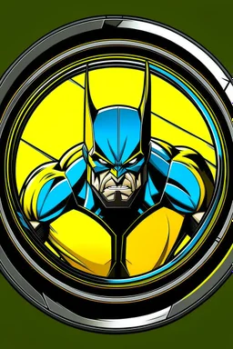 wolverine animated inside a medalion