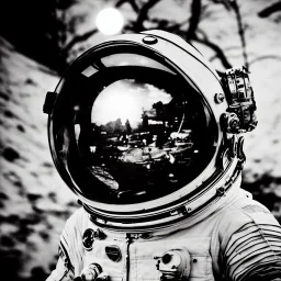 shrimp walk on the astronaut's helmet. post-apocalyptic, hyperdetailed, lens flare, bokeh, low-key lighting, kodachrome