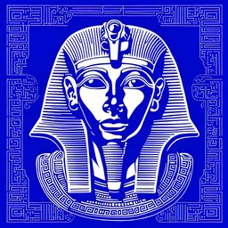 logo, a brain : 1.5 | blue color scheme : 1 | ancient Egypt theme : 0.5