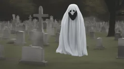 large ghost in the graveyard