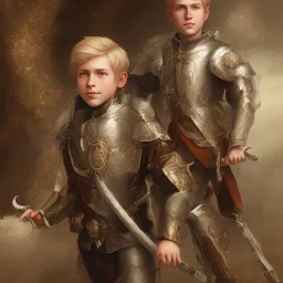 12 year old blonde boy, fullbody, medieval