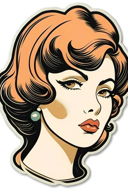 vrouw sisi alleen gezicht mistig sticker pracht en praal sieraden
