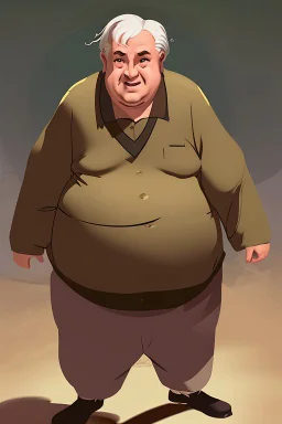 Extremely rich old man with some fat, unattractive
