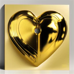 golden vinyl electric heart