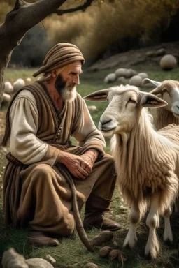 راعي ومعهو كلب وعنز