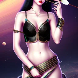 black hair lady archer bra on Saturn