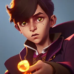 Little handsome warlock kid casts a spell by Nick Harris