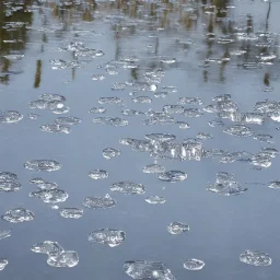 bells reflected in ice