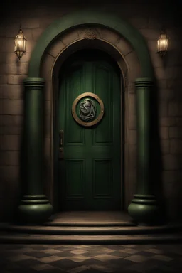 entrance to the secret room of the Slytherin faculty