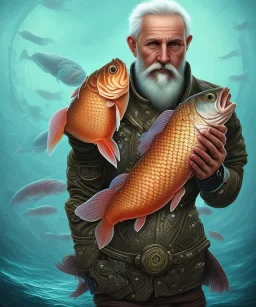 man with carp head