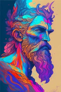 A drawing of a god of color