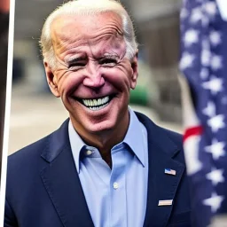 joe Biden laughs at homeless people whilst walking down the streets of San Francisco