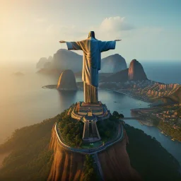 Christ the Redeemer, beautiful, landscape,sunset, unreal engine 5, cinematic lighting, photorealistic, realistic, hyper detailed, 8k, octane render, cinema 4d