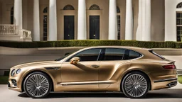A luxurious (((fusion of a bentley and porsche))), its sleek contours and opulent details blending seamlessly together