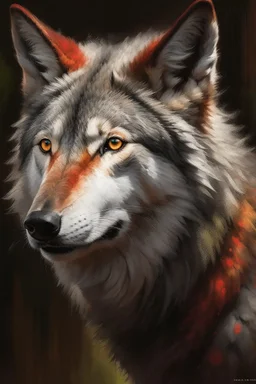 A wolf painted by Heironymous Bosxh