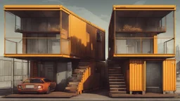 architecture vernaculaire maisons containers cyberpunk