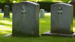 person spitting on a grave stone