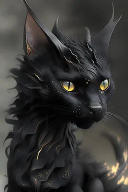 cat like black dragon