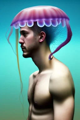 a half man, half jellyfish hybrid